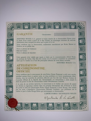 Rolex original 100 warranty - 100%,
