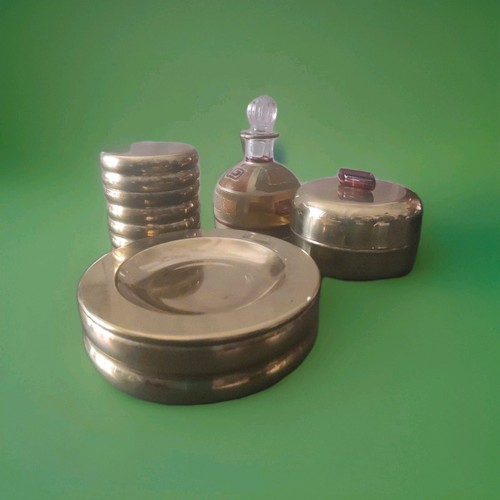 Set ottone e vetro mid - ottone,