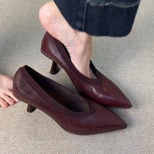 French Vintage V Cut Slipon