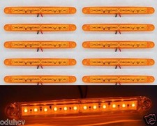 #10x 24V Arancione 12LED Struttura Laterale Indicatore Luci per Camion Rimorchio