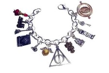 Bracciale TRIANGOLO DEATHLY Giratempo Boccino Harry Potter Hermione oro argento