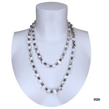 Bianco arg collana madreperla - bianco,