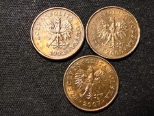 POLONIA - N. 3 MONETE DA 1