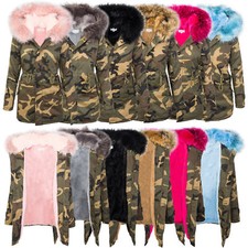 Giacca donna camouflage parka