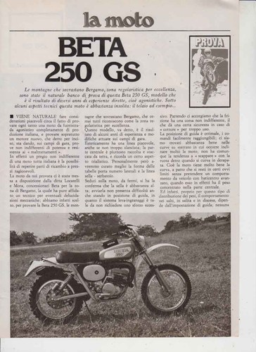 Advertising test moto - test, 250