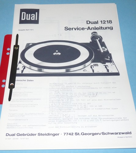 Dual 1218 manuale - -, di