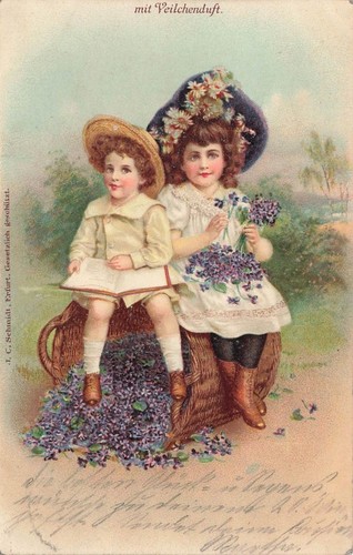 Cartolina profumo ragazza
