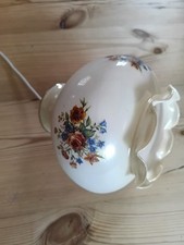 Paralume floreale vetro latte