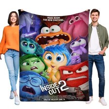 Inside Out 2 Coperta in Flanella Super Morbida per Divano Letto Tutte le Stagioni Regali