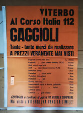 MANIFESTO NEGOZIO ABBIGLIAMENTO GAGGIOLI CORSO ITALIA VITERBO