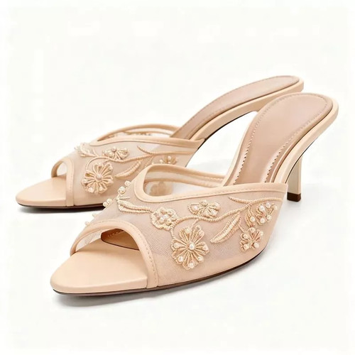 Mule donna eleganti ricamate - donna,