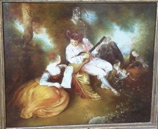 Giovanni Lorenzetti  Tecnica  Affresco su Tela "Omaggio a Jean Antoine Watteau" 
