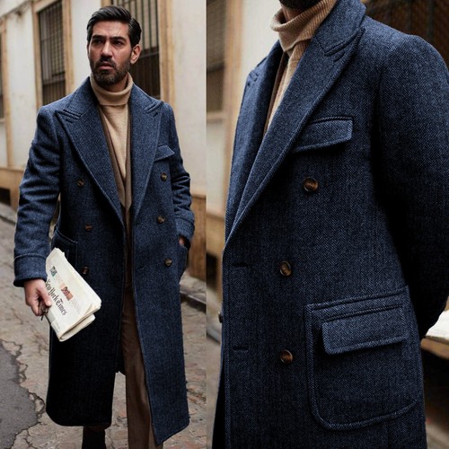 Mens tweed herringbone outwear - tweed,