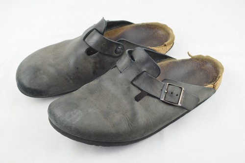 Birkenstock boston pelle - pelle, nera