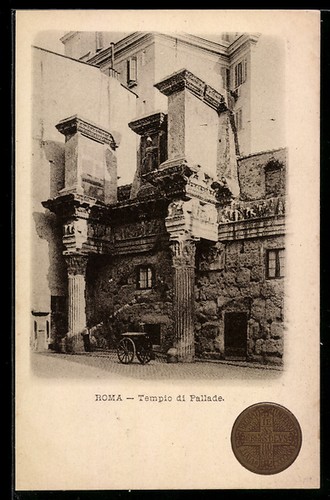 Cartolina roma tempio di - roma,,