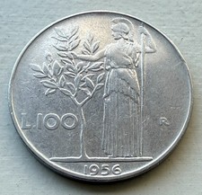 Moneta 100 Lire Italia 1956-R