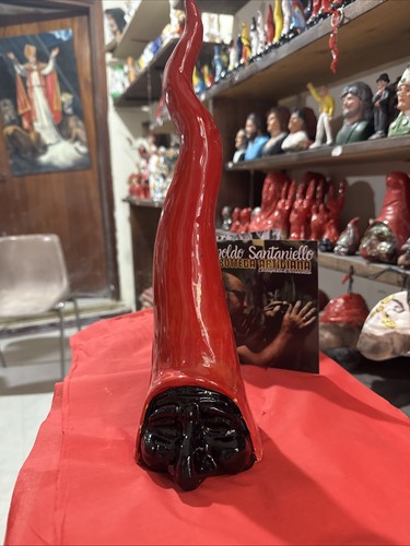 Corno rosso portafortuna - corno,
