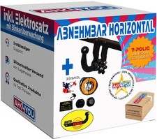 Gancio di traino auto per Alfa 156 Sportwagon 00-06 hori. rimovibile + 7 poli ES ABE