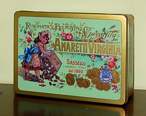 Scatola latta amaretti virgina - scatola,