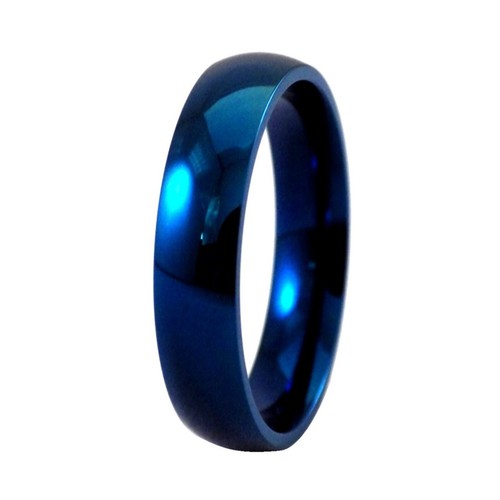 Anello blu elettrico acciaio - blu,