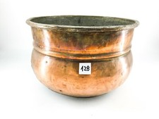 Pentola in rame lucidata interno stagnato da usare come contenitore per arredo c