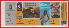 BIGLIETTO LOTTERIA GRAN PREMIO MERANO ANNO  1998 PERFETTO MATRICE E TAGLIANDO