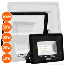 FARO LED 10W 20W 30W 50W 100W Faretto Professionale da Esterno Sottile Slim IP65