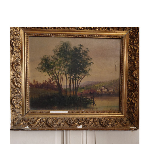 Quadro villaggio bordo di - bordo,