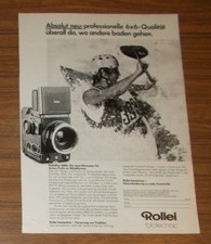 Rara Pubblicità Vintage ROLLEI ROLLEIFLEX 6006 Macchina Fotografica Professionale Canoa 1983