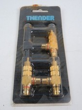 3 adattatori THENDER 51-214 1 plug to 2 jack RCA a T in teflon 58 placcati oro