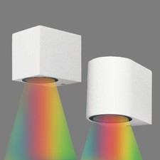 APPLIQUE LAMPADA DA PARETE A MURO GU10 LED PER INTERNO ESTERNO MODERNO FARETTO