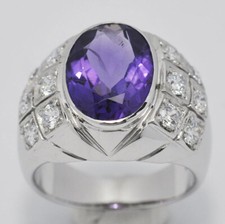 BELLISSIMO L'ANELLO IN ARGENTO 925 CON AMETISTA NATURALE 6,60 CT