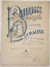 SPARTITO PIANOFORTE BAVARDAGE POLKA GALOP JOHANN STRAUSS 1874 RICORDI