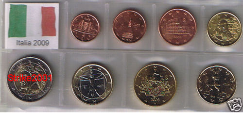 Euro italia 2009 8 monete - -,