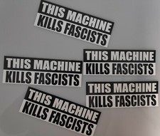 QUESTA MACCHINA UCCIDE I FASCISTI -Outdoor Sticker B/W Sticker fixie bike punk
