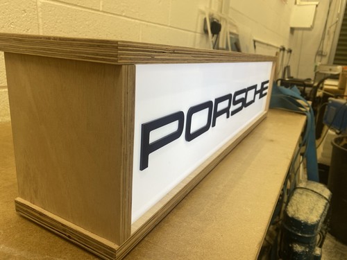 Porsche illuminated sign - porsche,