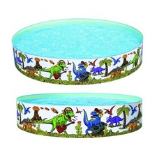 Piscina tonda rigida "Dinosauri" - +2 anni - Ø cm 183x38h - peso kg 2,23 (art.55