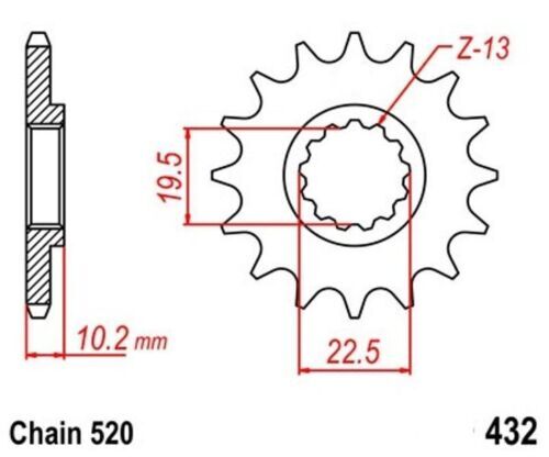 Pignone 14z passo 520 - 520, per
