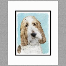 Grand Basset Griffon Vendeen Dog stampa artistica originale 8x10 opaco a 11x14