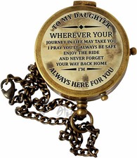 Brass Engraved Compass to My