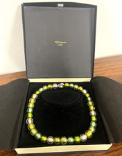 Murano Gals Collier Servo Arbonio Argento Sterling Chiusura Anello 42 cm