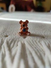 Orso Peluche Casa delle Bambole Dolls House - Marrone Con Vasetto Miele Blu