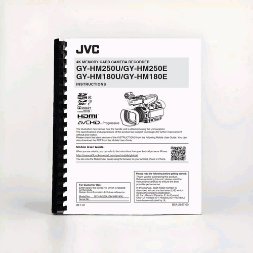 Manuale videocamera jvc - manuale,