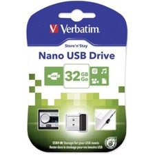 Pen drive Verbatim NANO Memoria USB 32GB Nero 98130