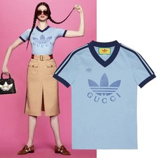 GUCCI T-SHIRT ADIDAS X BLUE