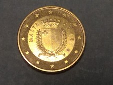 Malta moneta 10 centesimi di euro 2008  con F nella stella - ottime condizioni