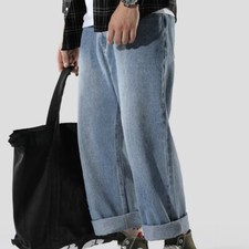 Pantaloni In Denim Uomo Larghi