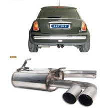Scarico sportivo centrale Bastuck acciaio inox 2x76 per Mini R50 1.4l One D 1.6l Cooper S