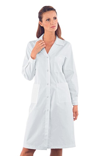 Camice donna bianco bottoni - camice,