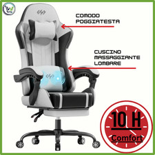 Sedia Gaming Ufficio Ergonomica – Comfort / Massaggio / Relax / Memory Foam